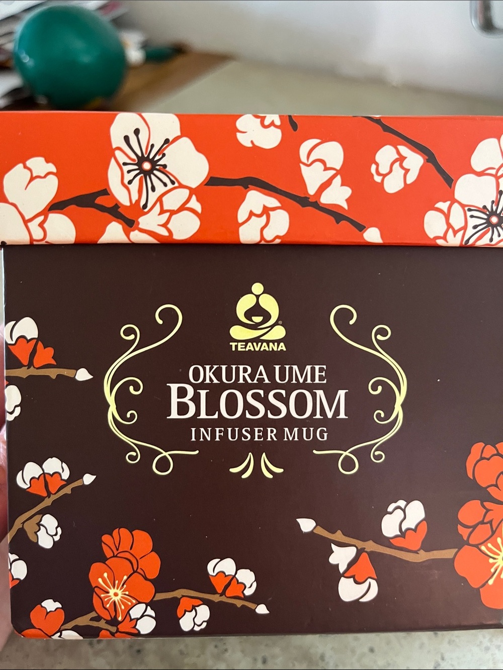 Teavana Okura Ume Blossom Infuser Mug — Red, White, Brown - Picture 2 of 5